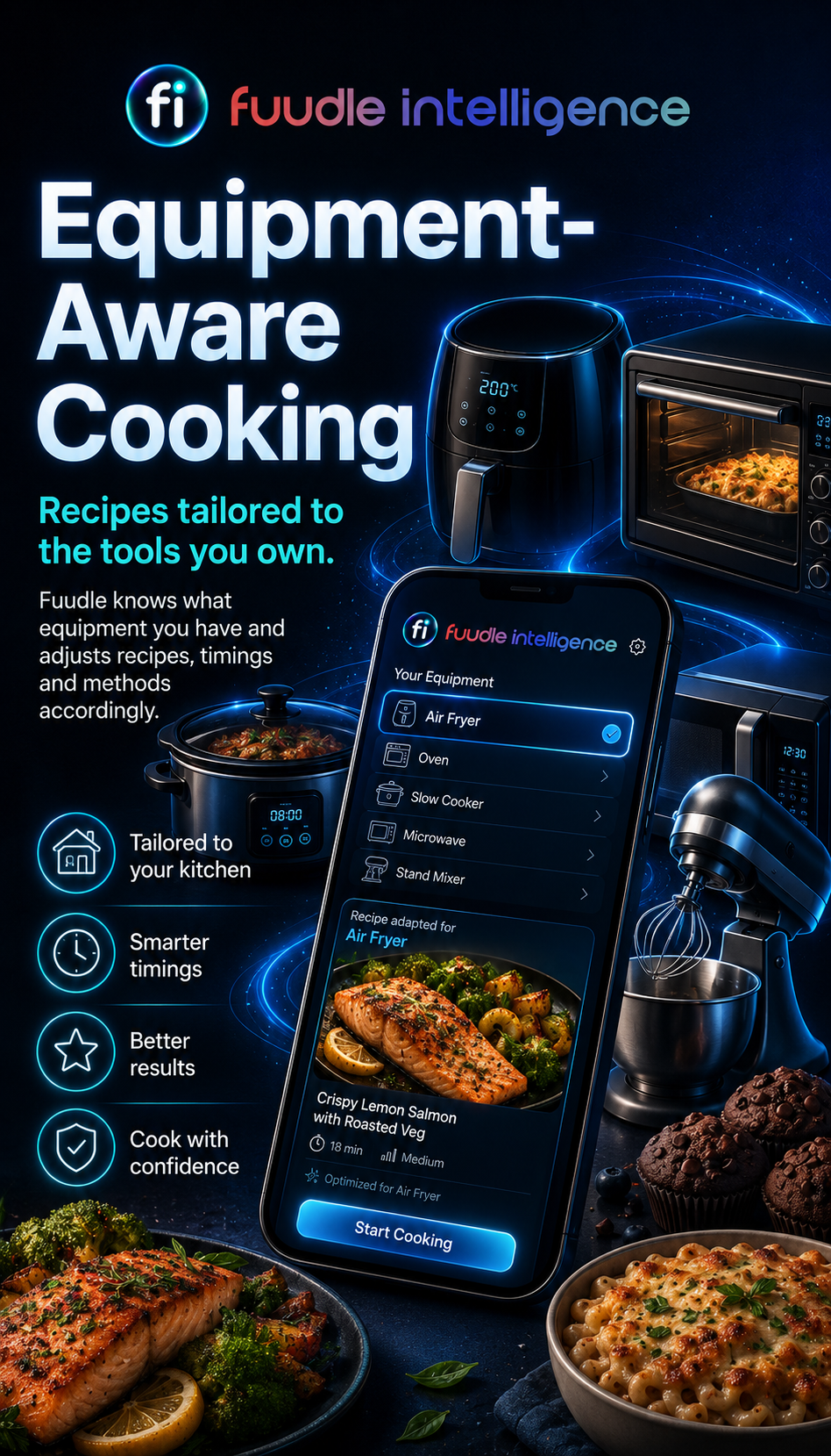 Equipment-aware cooking campaign artwork